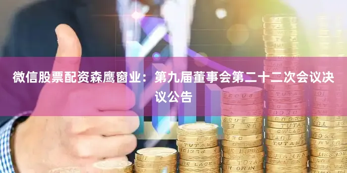 微信股票配资森鹰窗业：第九届董事会第二十二次会议决议公告